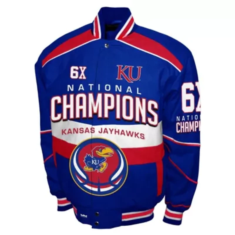NCAA Franchise Club Kansas Jayhawks Cotton Twill Full-Snap Jacket