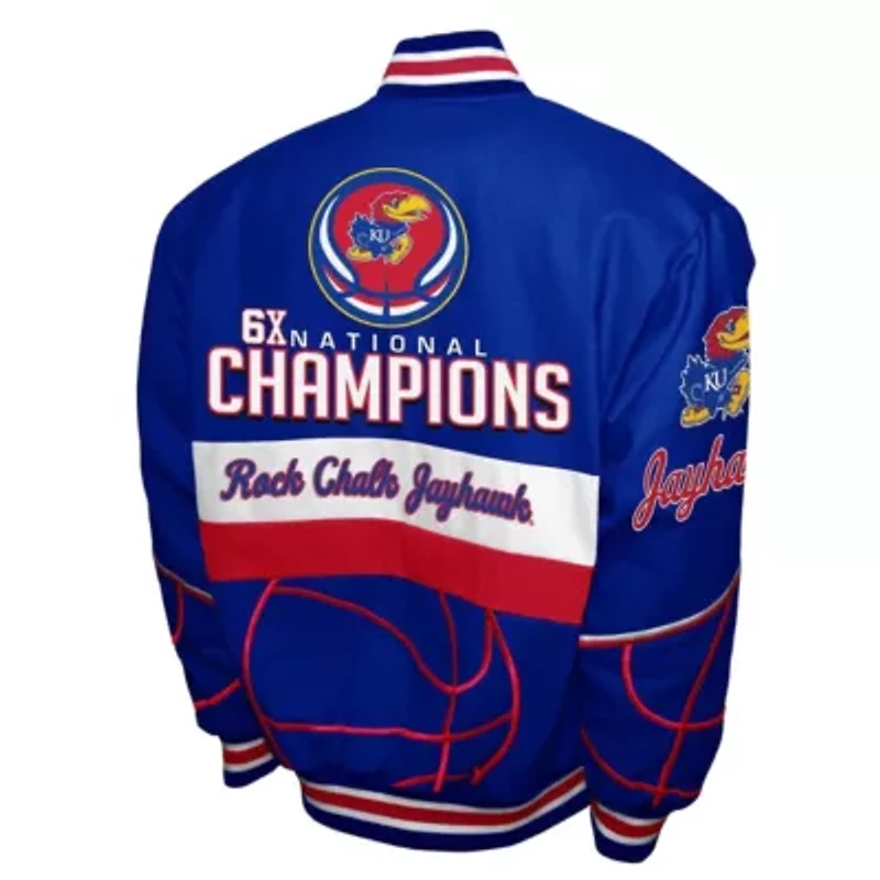 NCAA Franchise Club Kansas Jayhawks Cotton Twill Full-Snap Jacket