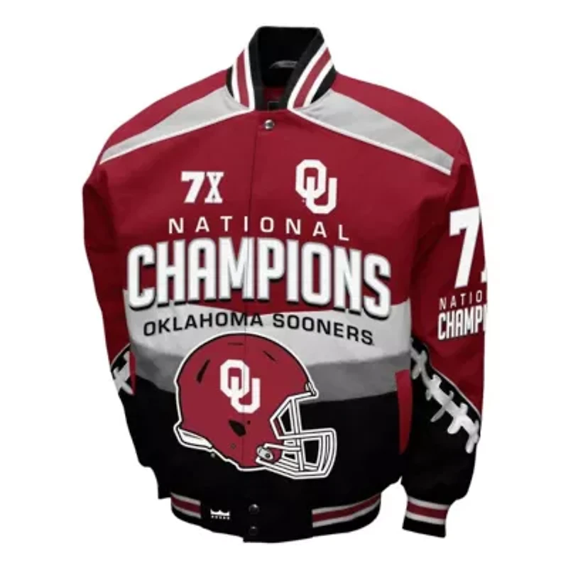 NCAA Franchise Club Oklahoma Sooners Cotton Twill Full-Snap Jacket