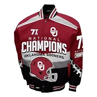 NCAA Franchise Club Oklahoma Sooners Cotton Twill Full-Snap Jacket