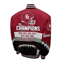 NCAA Franchise Club Oklahoma Sooners Cotton Twill Full-Snap Jacket