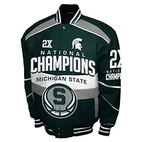 NCAA Franchise Club Michigan State Spartans Cotton Twill Full-Snap Jacket