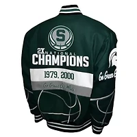 NCAA Franchise Club Michigan State Spartans Cotton Twill Full-Snap Jacket