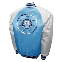 NCAA Franchise Club Carolina North Tar Heels Satin Full-Snap Jacket
