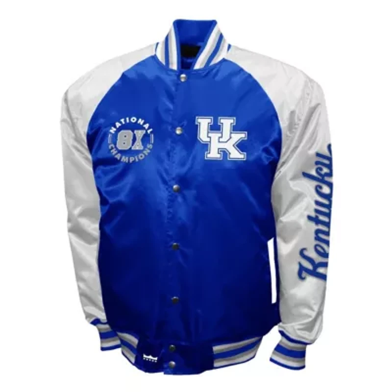 NCAA Franchise Club Kentucky Wildcats Satin Full-Snap Jacket
