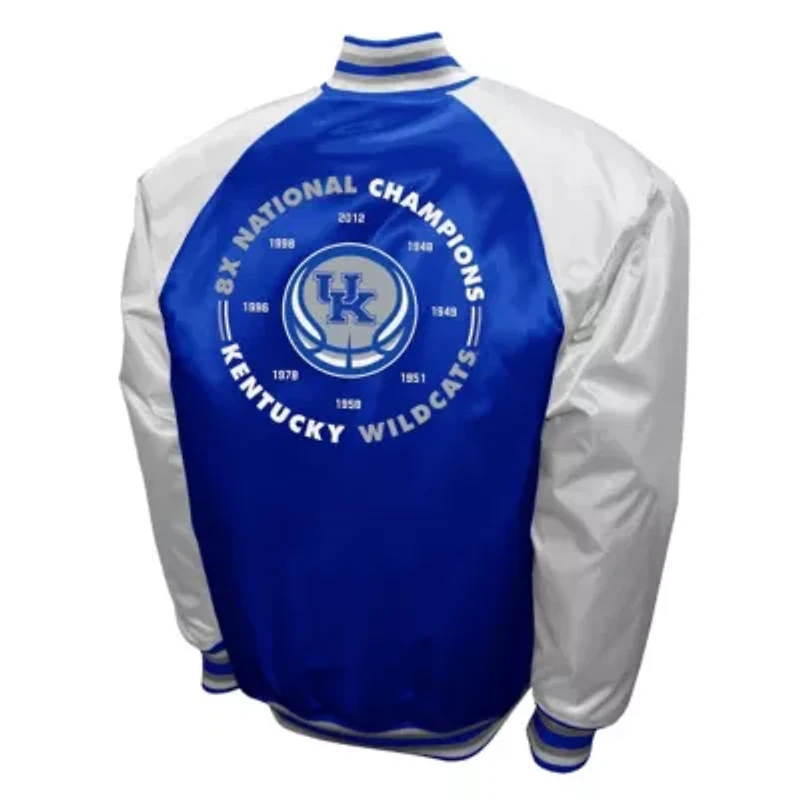 NCAA Franchise Club Kentucky Wildcats Satin Full-Snap Jacket
