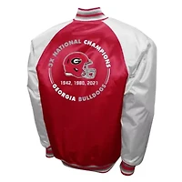 NCAA Franchise Club Georgia Bulldogs Satin Full-Snap Jacket