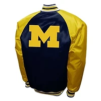 NCAA Franchise Club Michigan Wolverines Satin Full-Snap Jacket