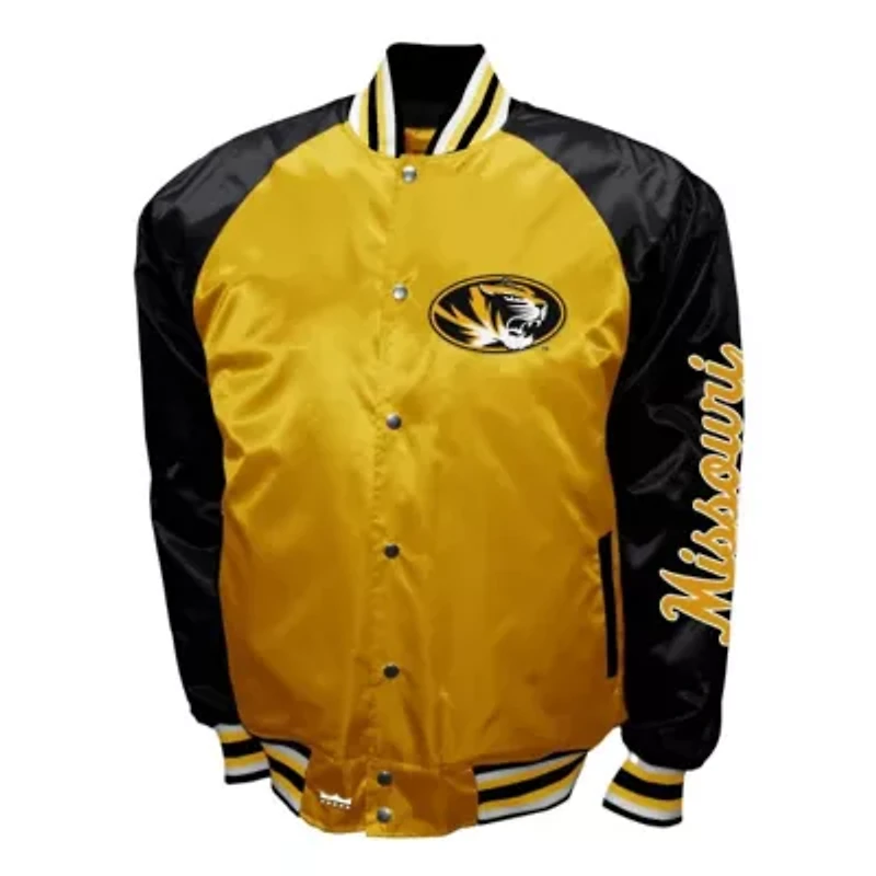 NCAA Franchise Club Missouri Tigers Satin Full-Snap Jacket
