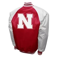 NCAA Franchise Club Nebraska Huskers Satin Full-Snap Jacket