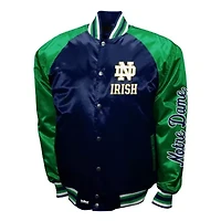 NCAA Franchise Club Notre Dame Fighting Irish Satin Full-Snap Jacket