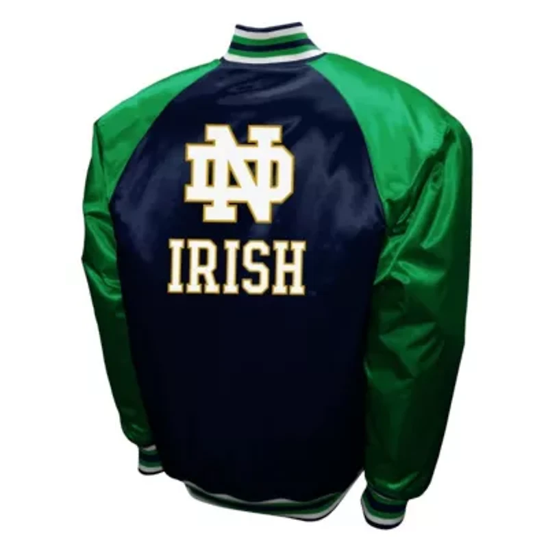 NCAA Franchise Club Notre Dame Fighting Irish Satin Full-Snap Jacket