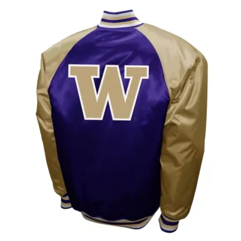 NCAA Franchise Club Washington Huskies Satin Full-Snap Jacket