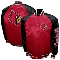 NCAA Franchise Club Louisville Cardinals Satin Full-Snap Jacket