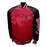 NCAA Franchise Club Louisville Cardinals Satin Full-Snap Jacket