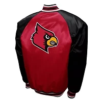 NCAA Franchise Club Louisville Cardinals Satin Full-Snap Jacket