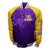 NCAA Franchise Club LSU Tigers Satin Full-Snap Jacket