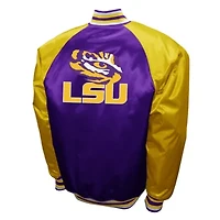 NCAA Franchise Club LSU Tigers Satin Full-Snap Jacket
