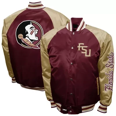 NCAA Franchise Club Florida State Seminoles Satin Full-Snap Jacket