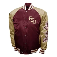 NCAA Franchise Club Florida State Seminoles Satin Full-Snap Jacket