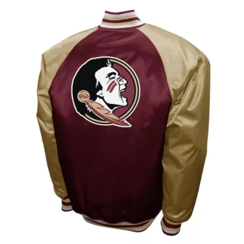 NCAA Franchise Club Florida State Seminoles Satin Full-Snap Jacket