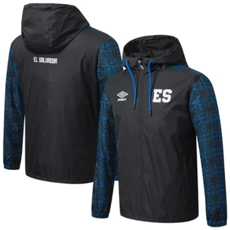 Soccer National Teams El Salvador Team Full-Zip Hooded Rain Jacket