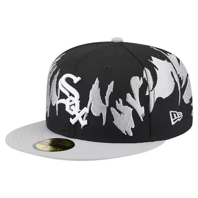 Chicago White Sox MLB Black/Gray Retro Pattern 59FIFTY Fitted Hat