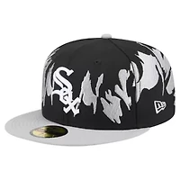 Chicago White Sox MLB Black/Gray Retro Pattern 59FIFTY Fitted Hat