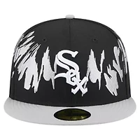 Chicago White Sox MLB Black/Gray Retro Pattern 59FIFTY Fitted Hat