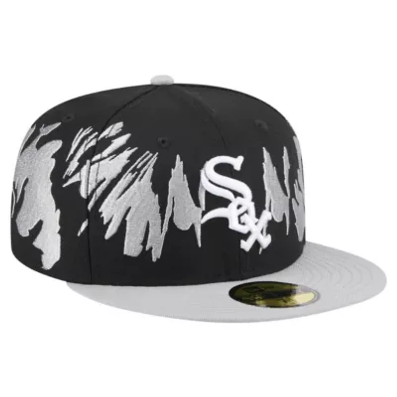 Chicago White Sox MLB Black/Gray Retro Pattern 59FIFTY Fitted Hat