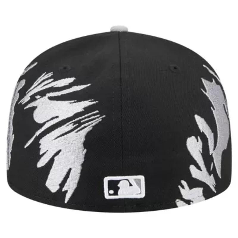 Chicago White Sox MLB Black/Gray Retro Pattern 59FIFTY Fitted Hat