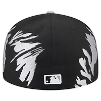 Chicago White Sox MLB Black/Gray Retro Pattern 59FIFTY Fitted Hat