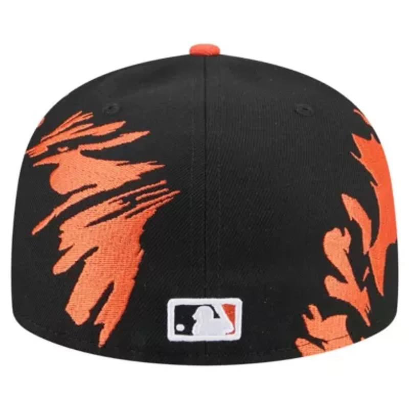 MLB Black/Orange Baltimore Orioles Retro Pattern 59FIFTY Fitted Hat