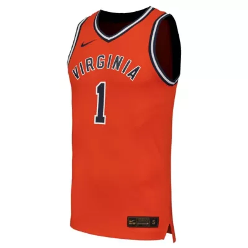 NCAA Nike #1 Virginia Cavaliers Throwback Replica Basketball Jersey