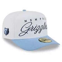 NBA White/Light Memphis Grizzlies 2025 Draft A-Frame 59FIFTY Fitted Hat