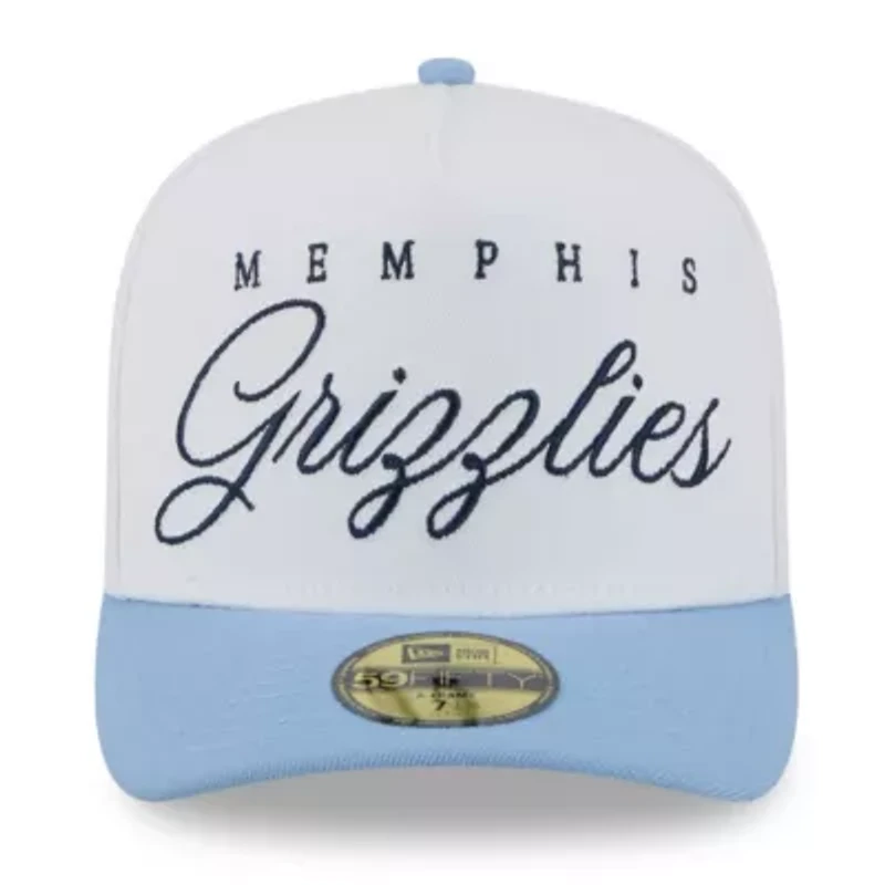 NBA White/Light Memphis Grizzlies 2025 Draft A-Frame 59FIFTY Fitted Hat
