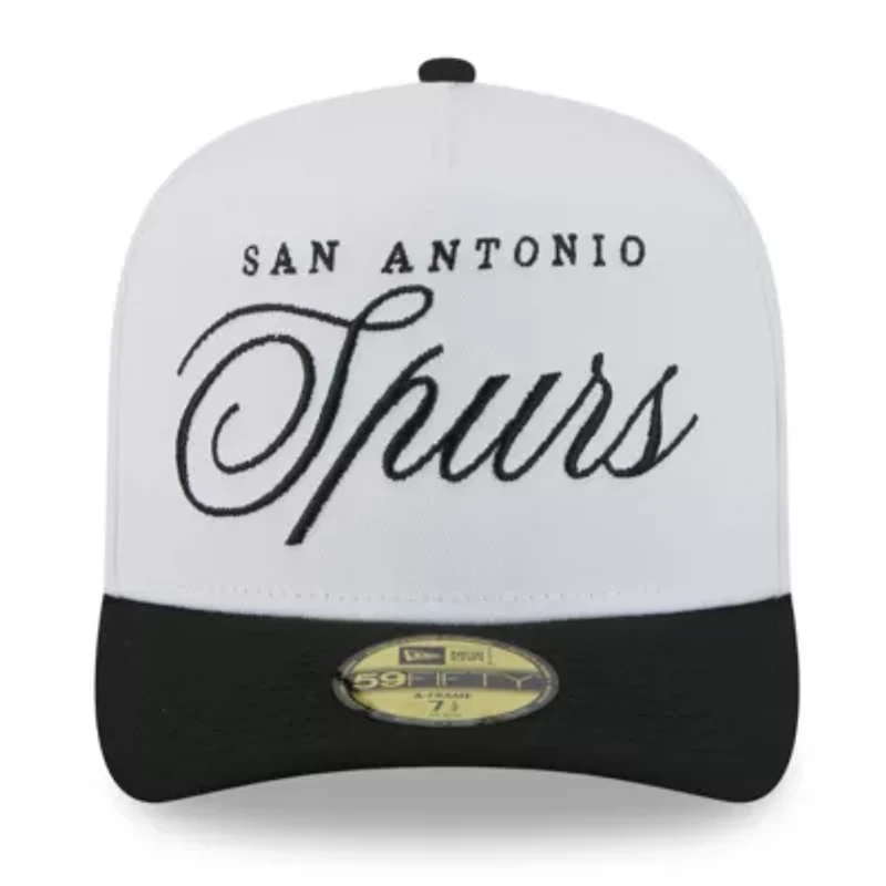 NBA White/Black San Antonio Spurs 2025 Draft A-Frame 59FIFTY Fitted Hat