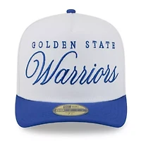 NBA White/Royal Golden State Warriors 2025 Draft A-Frame 59FIFTY Fitted Hat