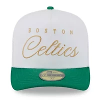 NBA White/Kelly Boston Celtics 2025 Draft A-Frame 59FIFTY Fitted Hat
