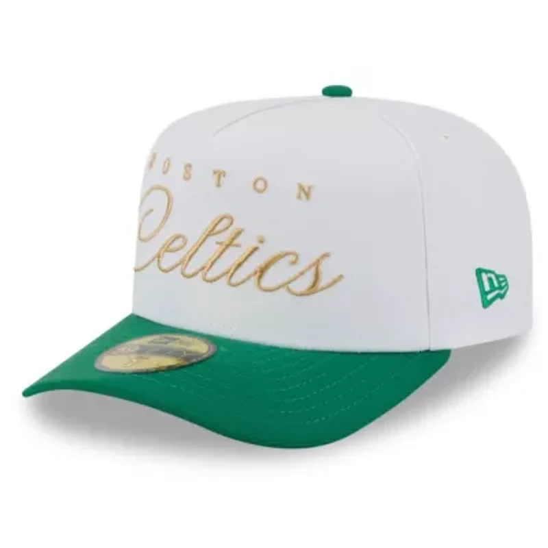 NBA White/Kelly Boston Celtics 2025 Draft A-Frame 59FIFTY Fitted Hat