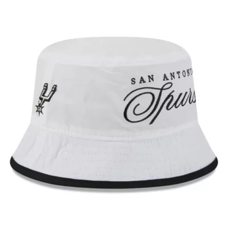 NBA White/Black San Antonio Spurs 2025 Draft Nylon Bucket Hat