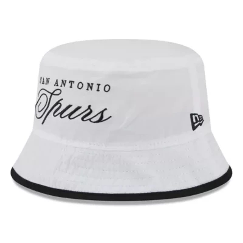 NBA White/Black San Antonio Spurs 2025 Draft Nylon Bucket Hat