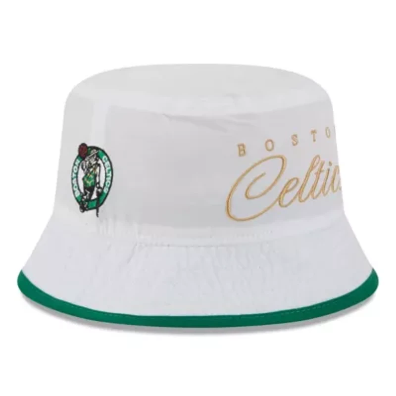 NBA White/Kelly Boston Celtics 2025 Draft Nylon Bucket Hat