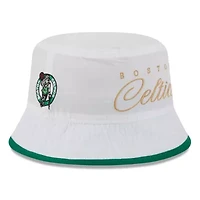 NBA White/Kelly Boston Celtics 2025 Draft Nylon Bucket Hat