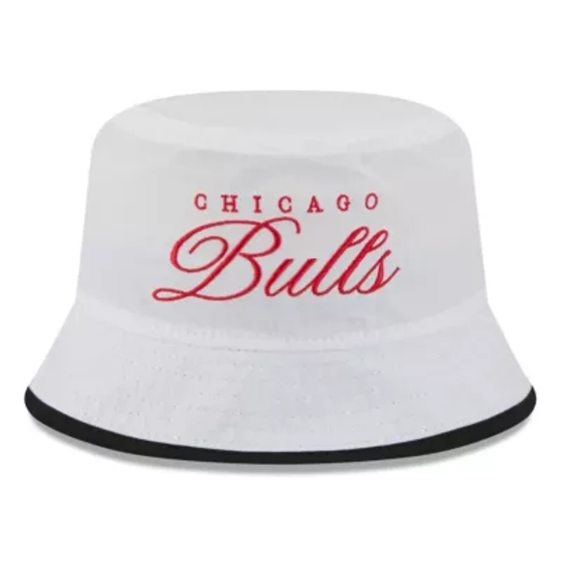 NBA White/Black Chicago Bulls 2025 Draft Nylon Bucket Hat