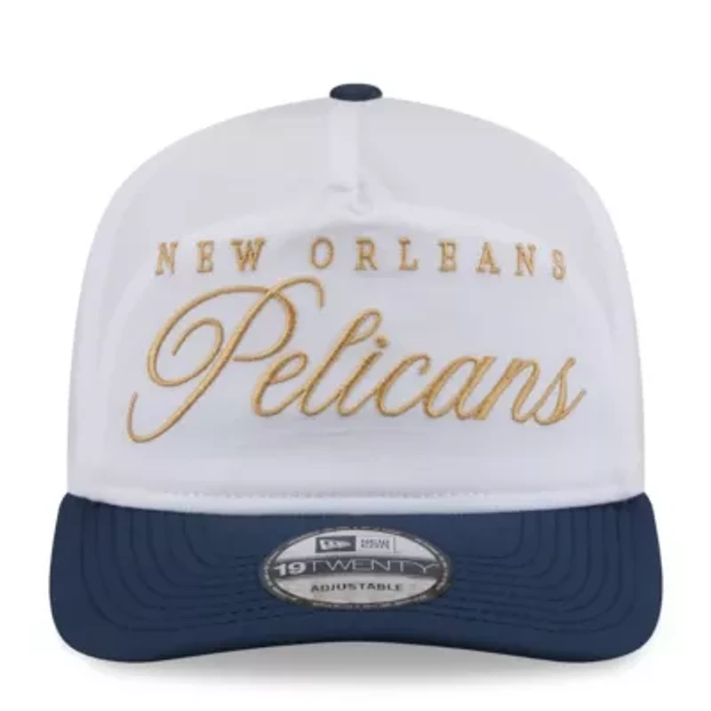 NBA White/Navy New Orleans Pelicans 2025 NBA Draft On-Stage Nylon 19TWENTY Adjustable Hat