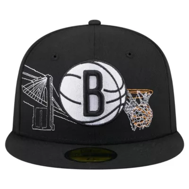 NBA Brooklyn Nets State Stitch 59FIFTY Fitted Hat