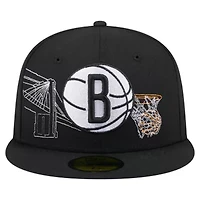 NBA Brooklyn Nets State Stitch 59FIFTY Fitted Hat