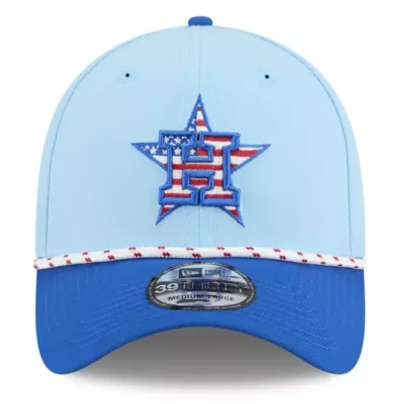 MLB Light Blue/Blue Houston Astros 2025 Fourth of July 39THIRTY Flex Hat