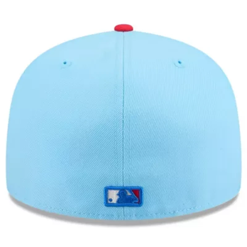 MLB Light Blue/Red Los Angeles Angels 2025 Fourth of July 59FIFTY Fitted Hat
